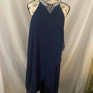 Gorgeous Blue midi/maxi sheer dress